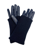 Knitted Vegan Leather Glove